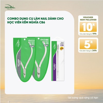 Combo Dụng Cụ Làm Nail Dành Cho Học Viên Kềm Nghĩa CB06