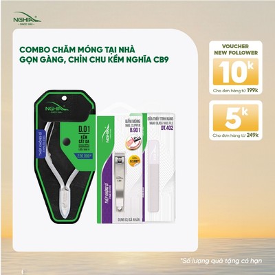 Combo Chăm Móng Tại Nhà Gọn Gàng, Chỉn Chu Kềm Nghĩa CB09