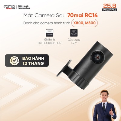 Mắt sau camera hành trình ô tô 70mai RC14 tích hợp HDR dành cho X800