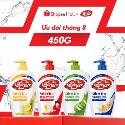 Nước Rửa Tay Lifebuoy Bảo Vệ Khỏi 99.9% Vi Khuẩn Gây Bệnh Hỗ Trợ Cùng Đề Kháng Da Tự Nhiên 450G