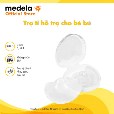 Medela trợ ti - núm vú hỗ trợ cho trẻ bú ( Hộp 2 chiếc - có hỗ trợ tách lẻ)