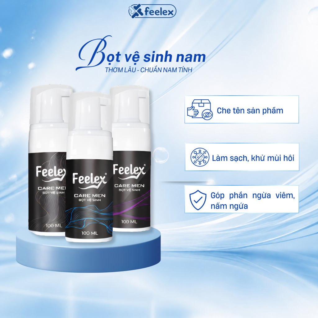 Dung dịch vệ sinh nam Feelex Care Men dạng bọt tuyết 100ml