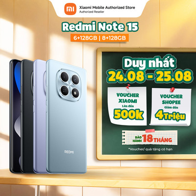 [Livestream] Điện thoại Redmi Note 15 (6+128GB) | Pin lớn 6000mAh | Màn hình siêu bền |MT Helio G100-Ultra