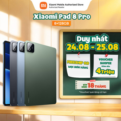 [Livestream] Máy tính bảng Xiaomi Pad 8 Pro (8+128GB) | Màn 11.2 Dolby Vision 3.2K 144Hz | Snapdragon 8 Elite | Pin 9200
