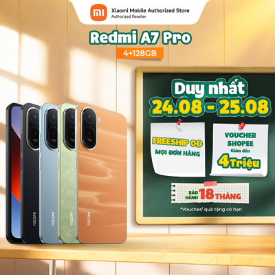 Điện thoại Redmi A7 Pro (4+128 GB) | Pin lớn 6000mAh | Màn hình sống động 6.9" | Vi xử lý 8 nhân