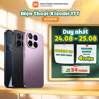 Điện thoại Xiaomi 17T (12+512) - Màn hình 6.59"/MTK D8500-Ultra/12G/512G/50+50+12MP/32MP/6500mAh