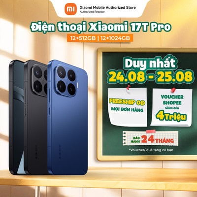 Điện thoại Xiaomi 17T Pro  (12+512GB | 12+1024GB) - AMOLED 6.83" | MTK D9500 | 50+50+12MP/32MP | 7000mAh