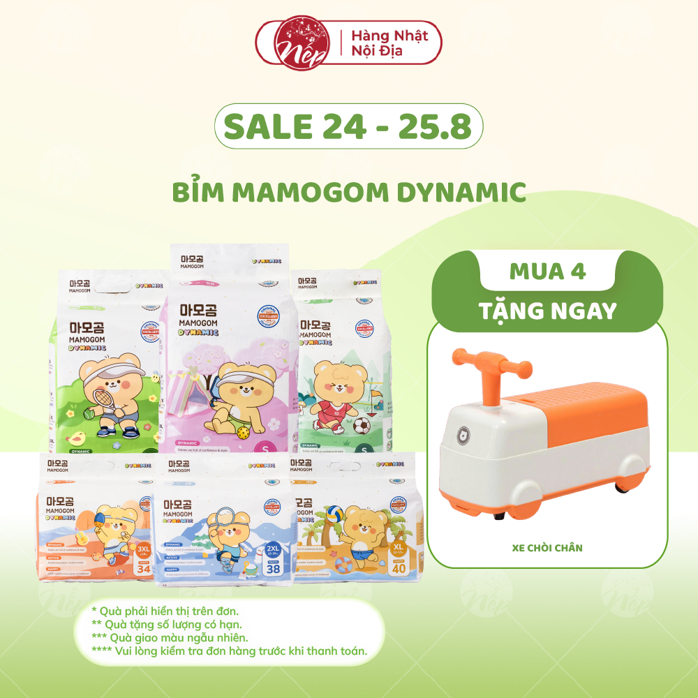 [MUA 4 TẶNG QUÀ] Mamogom Dynamic tã bỉm dán quần siêu thấm, mỏng nhẹ đủ size cho bé_nepshop1