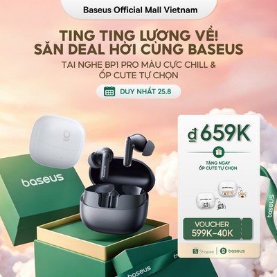 Tai Nghe Bluetooth Baseus BP1 Pro ANC -50dB Bass Tốt 55 Giờ Phát Nhạc Chống nước IPX55 Hi-Res