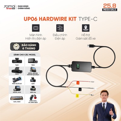 Bộ Hardwire Kit 70mai UP06 cho camera hành trình 70mai