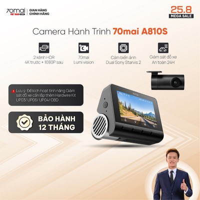 Camera hành trình 70mai 4K A810S HDR Dash Cam