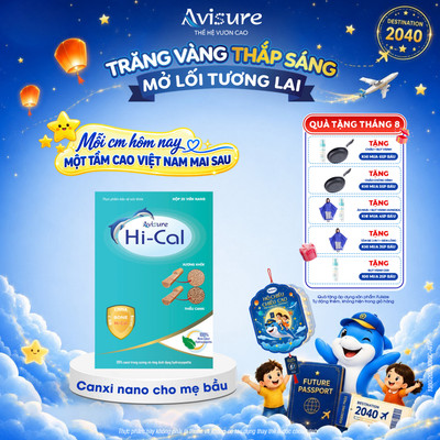 Canxi Cho Bà Bầu Avisure Hical 100% TPBVSK Canxi Nano Cho Bà Bầu Và Sau Sinh