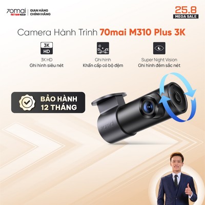 Camera Hành Trình 70mai M310 Plus 3K Phiên Bản Quốc Tế, Ghi Hình 3K HD Ra Lệnh Giọng Nói