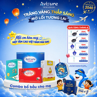 TPBVSK Bộ Avisure Sắt Canxi DHA Vitamin tổng hợp cho bà bầu và sau sinh