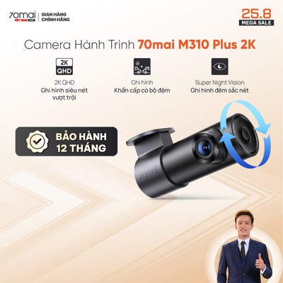 Camera Hành Trình 70mai M310 Plus 2K Phiên Bản Quốc Tế, Ghi Hình 2K HD Ra Lệnh Giọng Nói