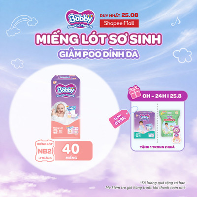 Miếng lót sơ sinh Bobby Newborn 2-40 miếng