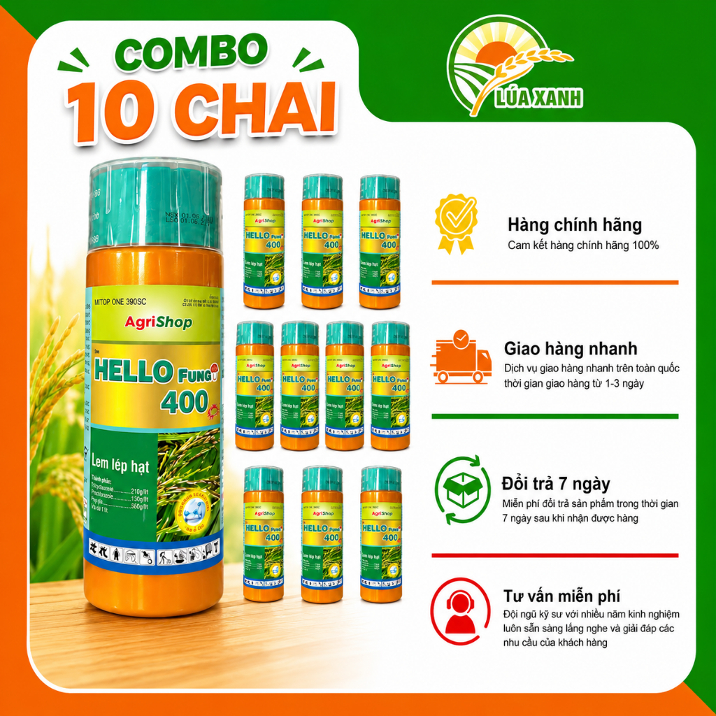 [Combo 10 chai] MITOP ONE 390SC - HELLO FUNG 400 (240ml).