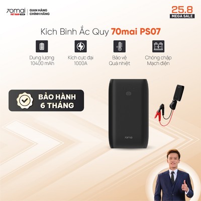 Bộ Kích Bình Ô Tô 70mai PS07 Đa Năng Pin 10400mAh Dung Lượng Cao