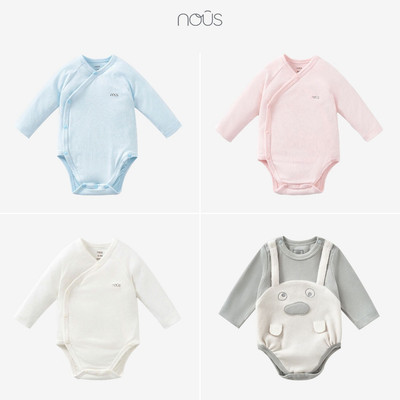 Bộ bodysuit dài tay cài lệch Nous cho bé từ sơ sinh đến 1 tuổi