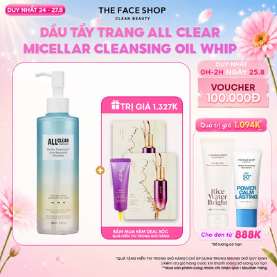 [SALE]Dầu Tẩy Trang THE FACE SHOP Làm Sạch Da All Clear Micellar  250ml