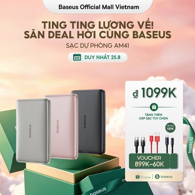 [Sạc Dự Phòng Siêu Mỏng Như Thẻ] Baseus PicoGo AM41 Titan Ultra-Slim Magnetic PowerBank 5000mAh&10000mAh, 20W&27W