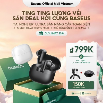 [SIÊU PHẨM AI - MUA 1 TẶNG 2 ] Tai Nghe BP1 Ultra Tích Hợp AI Dịch Thuật Thông Minh,Khử Tiếng Ồn Khi Đi Xe Máy