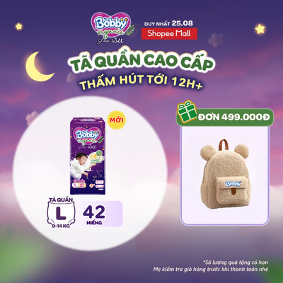 [MỚI RA MẮT] Tã quần Ban Đêm Cao Cấp Bobby Sleep-Well dịu nhẹ khô thoáng