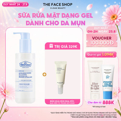 [SALE] Sữa Rửa Mặt Dr.Belmeur Dịu Nhẹ Amino Clear Ph-Balanced Foaming Gel Cleanser 190ml
