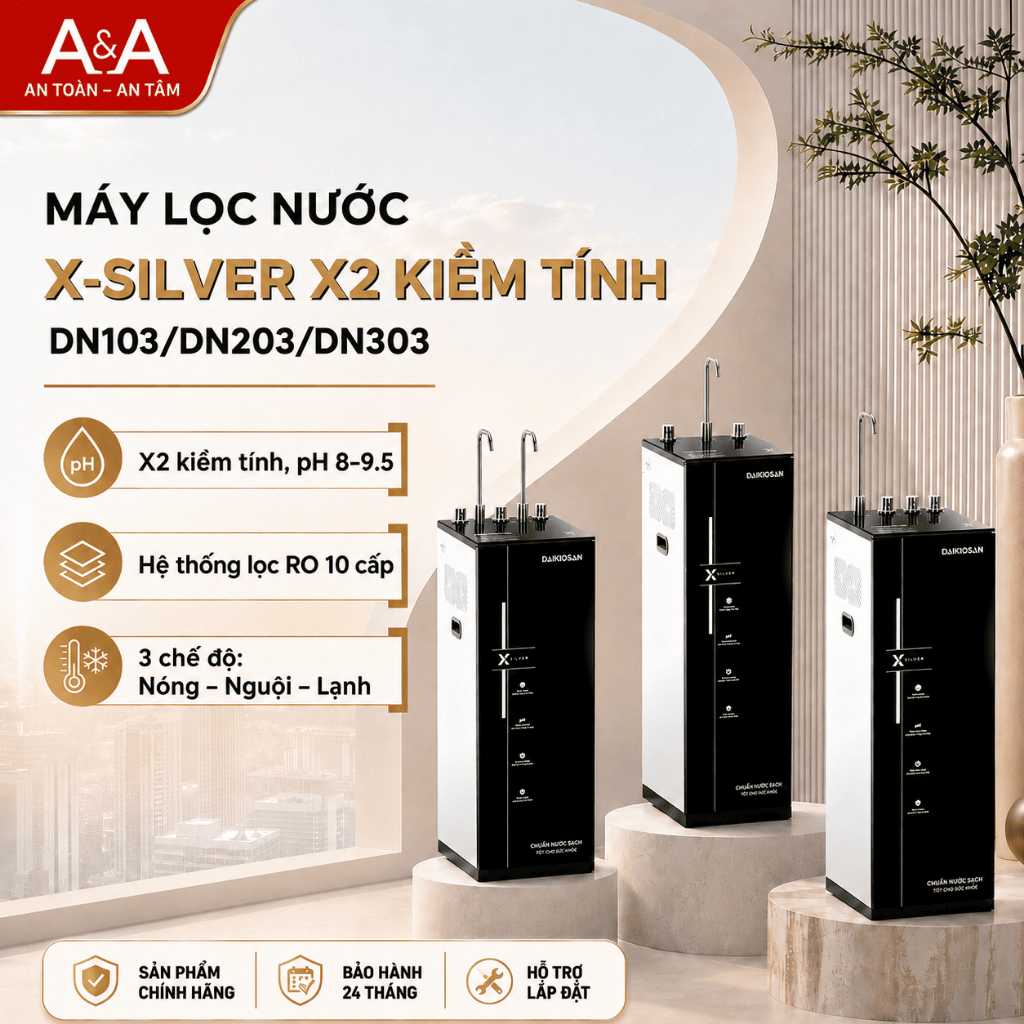 Máy Lọc Nước RO X-SILVER Nóng Nguội Lạnh Daikiosan DN303 - Gia Dụng Giá Tốt A&A