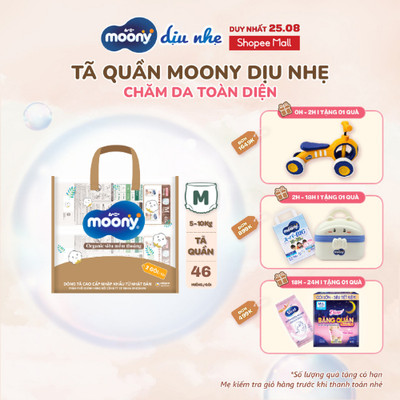 [KOL] [TẶNG KÈM TÚI ĐA NĂNG THỜI TRANG] Combo 2 Tã quần Moony Dịu Nhẹ M46/L36/XL32