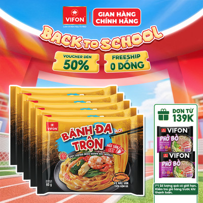 [VOUCHER HOT 10%] Set5/ Set 10 Gói Bánh Đa Trộn Hải Sản Cay 60Gr, Thơm Ngon, Đậm Vị Đặc Sản Hải Phòng