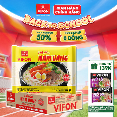 [VOUCHER HOT 10%] Thùng 30 Gói Hủ Tiếu Nam Vang VIFON 65g / Gói