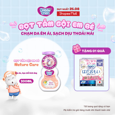 [MỚI RA MẮT] Bọt tắm gội em bé Nature Care - Làm sạch dịu nhẹ, hạn chế kích ứng 200ml/450ml