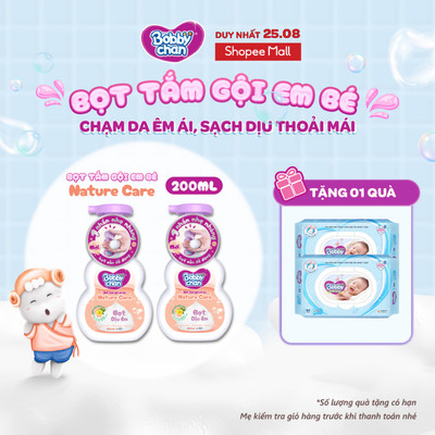 [MỚI RA MẮT] Combo 2 chai Bọt tắm gội em bé Nature Care - Soft Care - Clean & Fresh 200ml