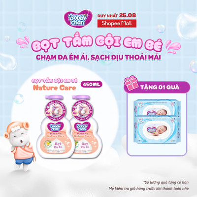 [MỚI RA MẮT] Combo 2 chai Bọt tắm gội em bé Nature Care - Soft Care - Clean & Fresh 450ml