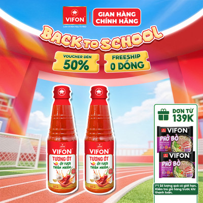 [VOUCHER HOT 10%] Set 2 Chai Tương Ớt VIFON - Gia Vị Thơm Ngon, Nguyên Liệu Tự Nhiên, 500ml/Chai