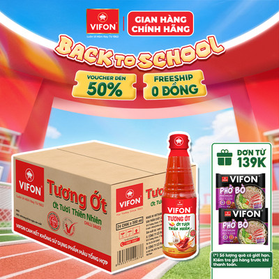 [VOUCHER HOT 10%] Thùng 24 Tương ớt VIFON 500ml/chai