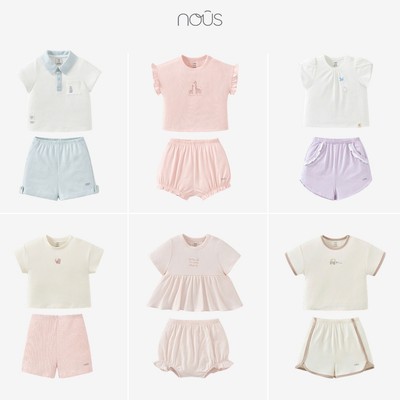 Bộ quần áo cộc tay Nous cho bé trai & gái từ 6 tháng đến 3 tuổi