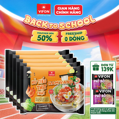 [VOUCHER HOT 10%] Set 5/ Set 10 Gói Hủ Tiếu Thịt Thật Hủ Tiếu Nam Vang/ Hủ Tiếu Sườn Heo VIFON 90gr/gói
