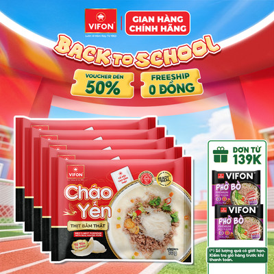 [VOUCHER HOT 10%] Set 5/ Set 10 Gói Cháo Yến Thịt Bằm/ Thịt Gà 70gr - Có Gói Thịt Thật, Đầy Đủ Dinh Dưỡng