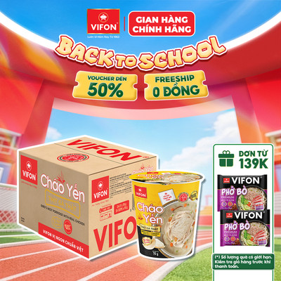 [SALE 50%] Thùng 24 Ly Cháo Yến Thịt Gà 70gr - Có Gói Thịt Thật, Đầy Đủ Dinh Dưỡng