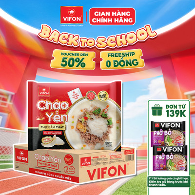 [VOUCHER HOT 10%] Thùng 24 Gói Cháo Yến Thịt Bằm/ Thịt Gà 70gr - Có Gói Thịt Thật, Đầy Đủ Dinh Dưỡng