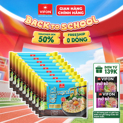 [VOUCHER HOT 10%] Set 10 gói Mì Thịt Thật VIFON Vị Thịt Bằm/ Mì Bò Cay/ Mì Riêu Cua VIFON 90g / Gói