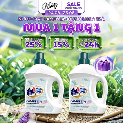 [TỔNG 6 KG][MUA 1 TẶNG 1] Nước Giặt Xả Joykity Hương Hoa Trà Cao Cấp Lưu Hương 48h Giặt Siêu Sạch, Giữ Màu Bền