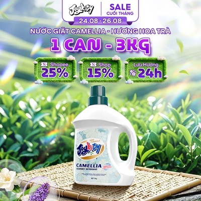 Nước Giặt Xả Joykity Hương Hoa Trà Cao Cấp Lưu Hương 48h – Giặt Siêu Sạch, Thơm Như Nước Hoa