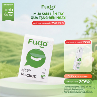 Gói Khăn Giấy Bỏ Túi Fudo - TissuePocket - 10 tờ