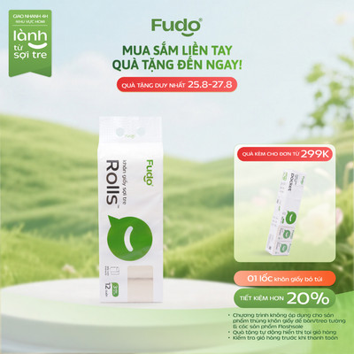 Túi Giấy Cuộn Không Lõi Fudo 1 Túi x 12 Cuộn - TissueRolls