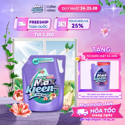 Nước Giặt Xả MaxKleen Thiên Nhiên 2.2kg