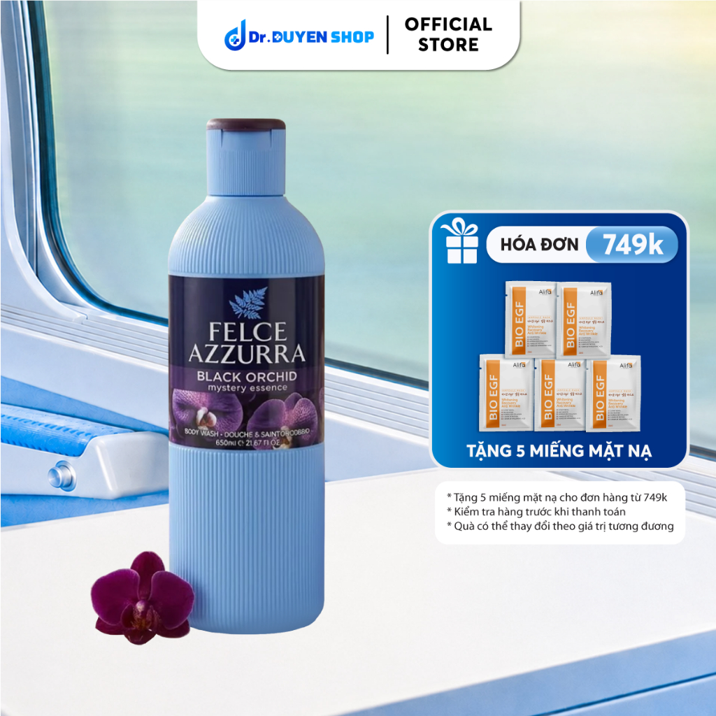 Sữa tắm hương nước hoa Felce Azzurra - Black Orchid 650ml