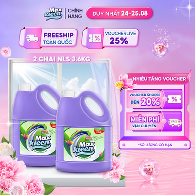 Combo 2 Chai Nước Lau Sàn MaxKleen Ban mai thanh mát 3.6kg/chai